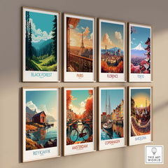 Stunning Black Forest Wall Art collection featuring vibrant prints of iconic landscapes from Europe.