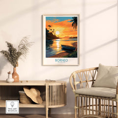Borneo Travel Poster