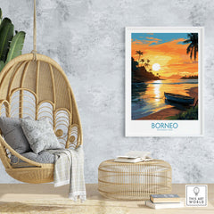 Borneo Travel Poster
