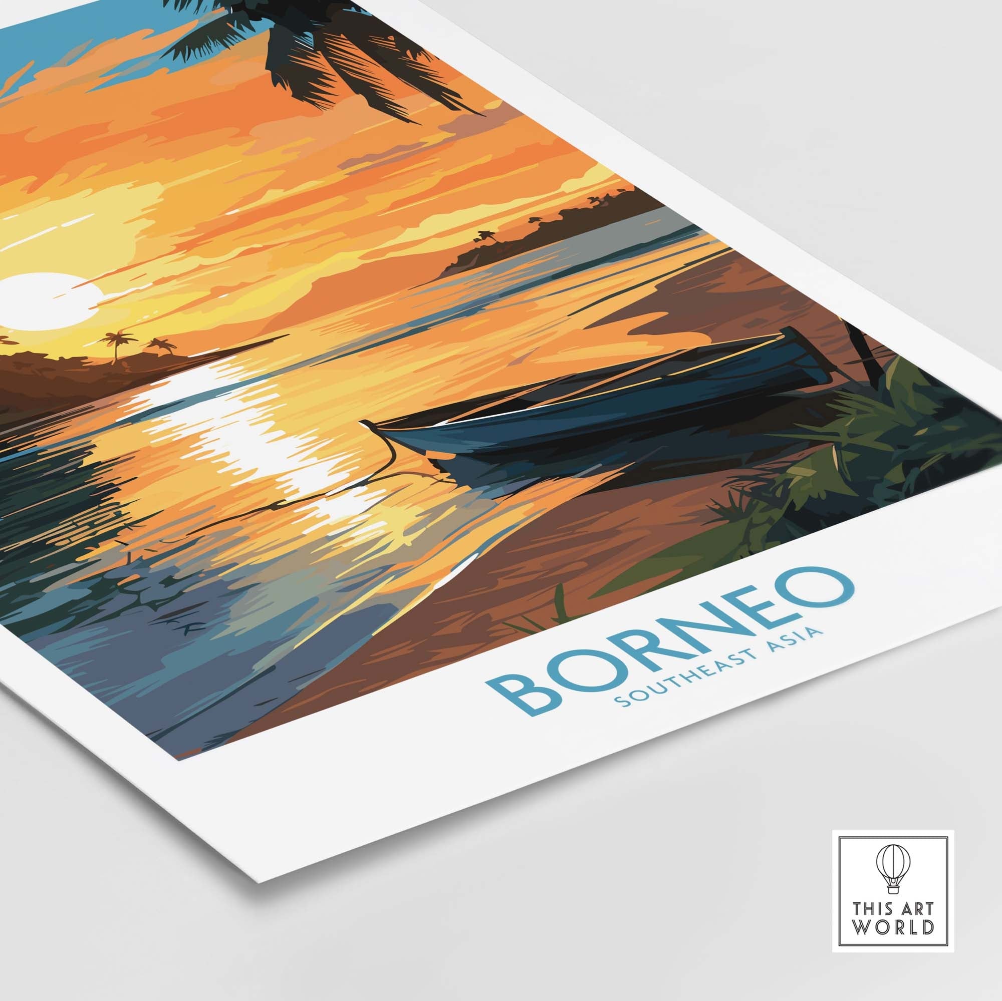 Borneo Travel Poster