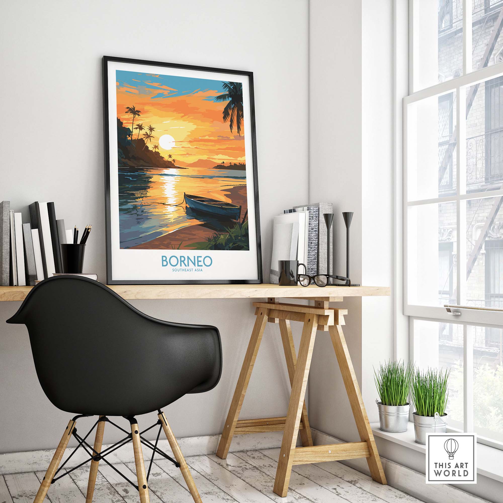 Borneo Travel Poster