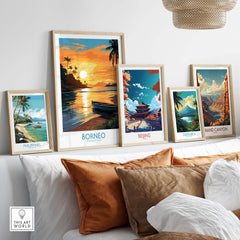 Borneo Travel Poster