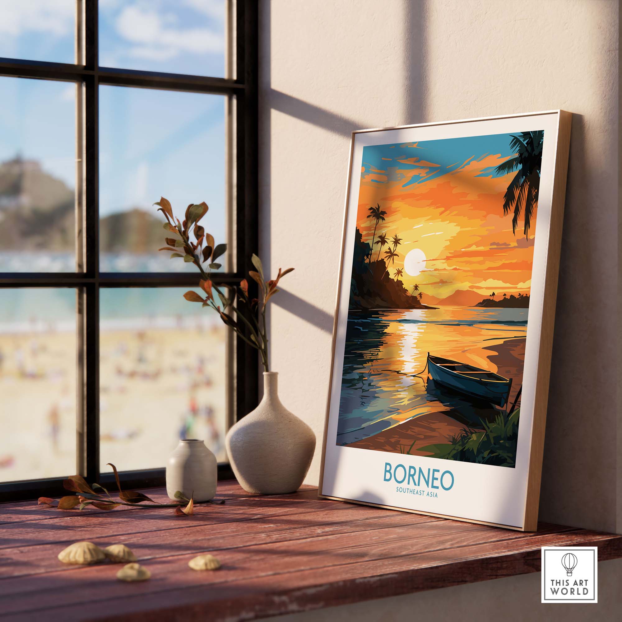 Borneo Travel Poster