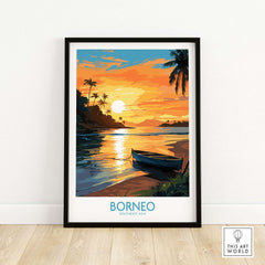 Borneo Travel Poster
