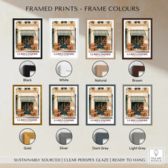 French Boulangerie Bakery Wall Art - framed print colour options