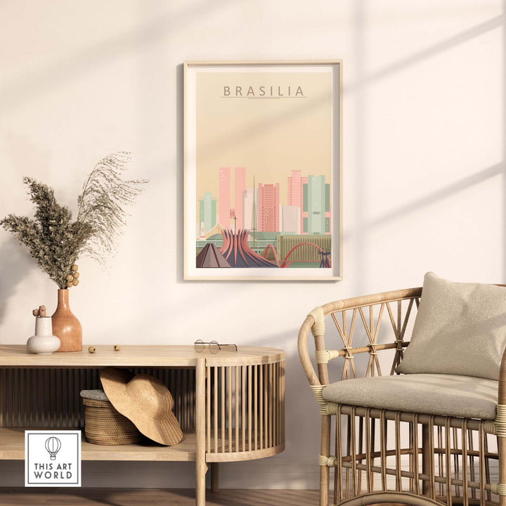Brasilia Poster | City Skyline Wall Art Print