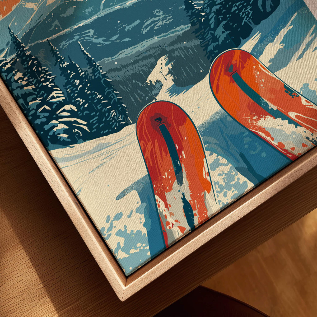 Breckenridge Print Colorado featuring vibrant ski art and scenic mountain views for adventure seekers.