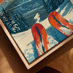 Breckenridge Print Colorado featuring vibrant ski art and scenic mountain views for adventure seekers.