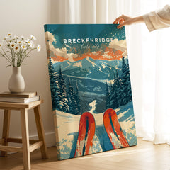 Breckenridge Print Colorado featuring ski wall art and stunning mountain landscape