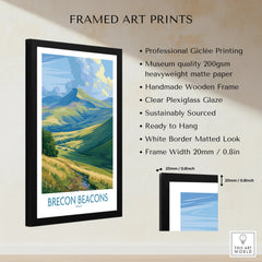 Brecon Beacons Wales Pen y Fan Wall Art — framed print details measurements quality details