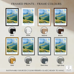 Brecon Beacons Wales Pen y Fan Wall Art — framed print colour options