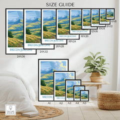 Brecon Beacons Wales Pen y Fan Wall Art — wall art poster size guide thisartworld