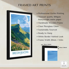 Brecon Beacons Wales Mountains Wall Art — framed print details measurements quality details