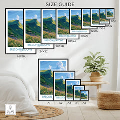 Brecon Beacons Wales Mountains Wall Art — wall art poster size guide thisartworld