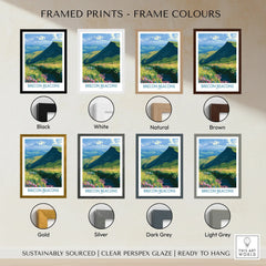 Brecon Beacons Wales Wildflowers Wall Art — framed print colour options