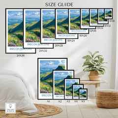 Brecon Beacons Wales Wildflowers Wall Art — wall art poster size guide thisartworld