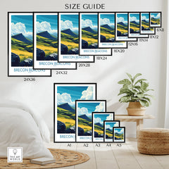 Brecon Beacons Wales Valley Wall Art — wall art poster size guide thisartworld