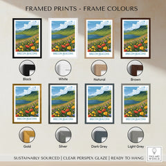 Brecon Beacons Wales Mountain Lake Wall Art — framed print colour options