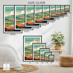 Brecon Beacons Wales Landscape Travel Poster — wall art poster size guide thisartworld
