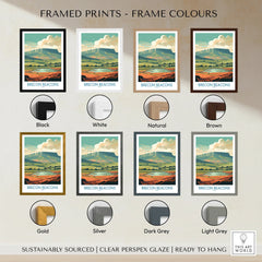 Brecon Beacons Wales Landscape Wall Art — framed print colour options