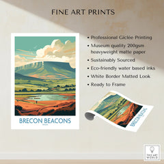 Brecon Beacons Wales Landscape Wall Art — fine art print unframed quality details