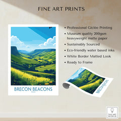Brecon Beacons Wales Countryside Wall Art — fine art print unframed quality details