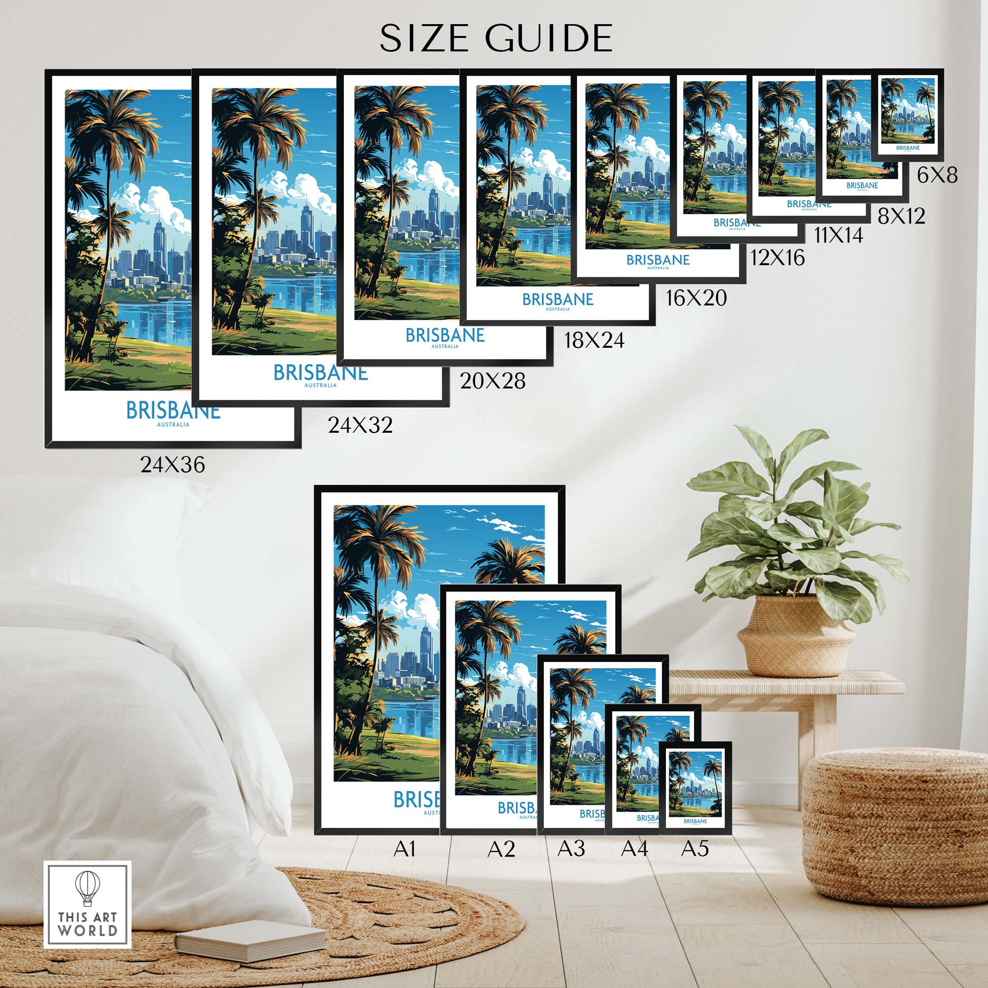 Brisbane Travel Poster