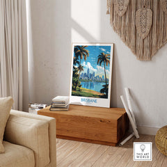 Brisbane Travel Poster