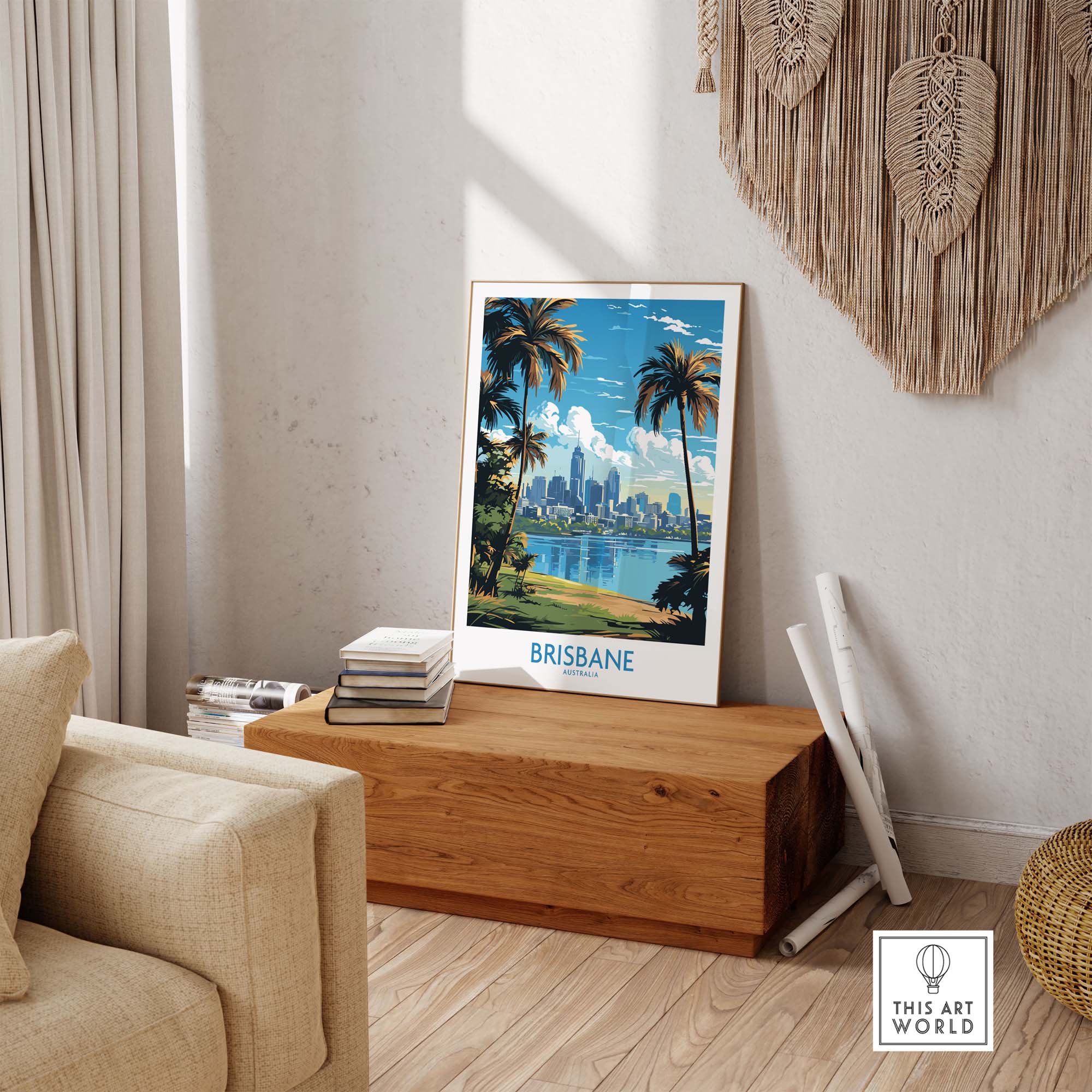 Brisbane Travel Poster