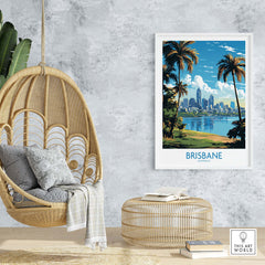 Brisbane Travel Poster