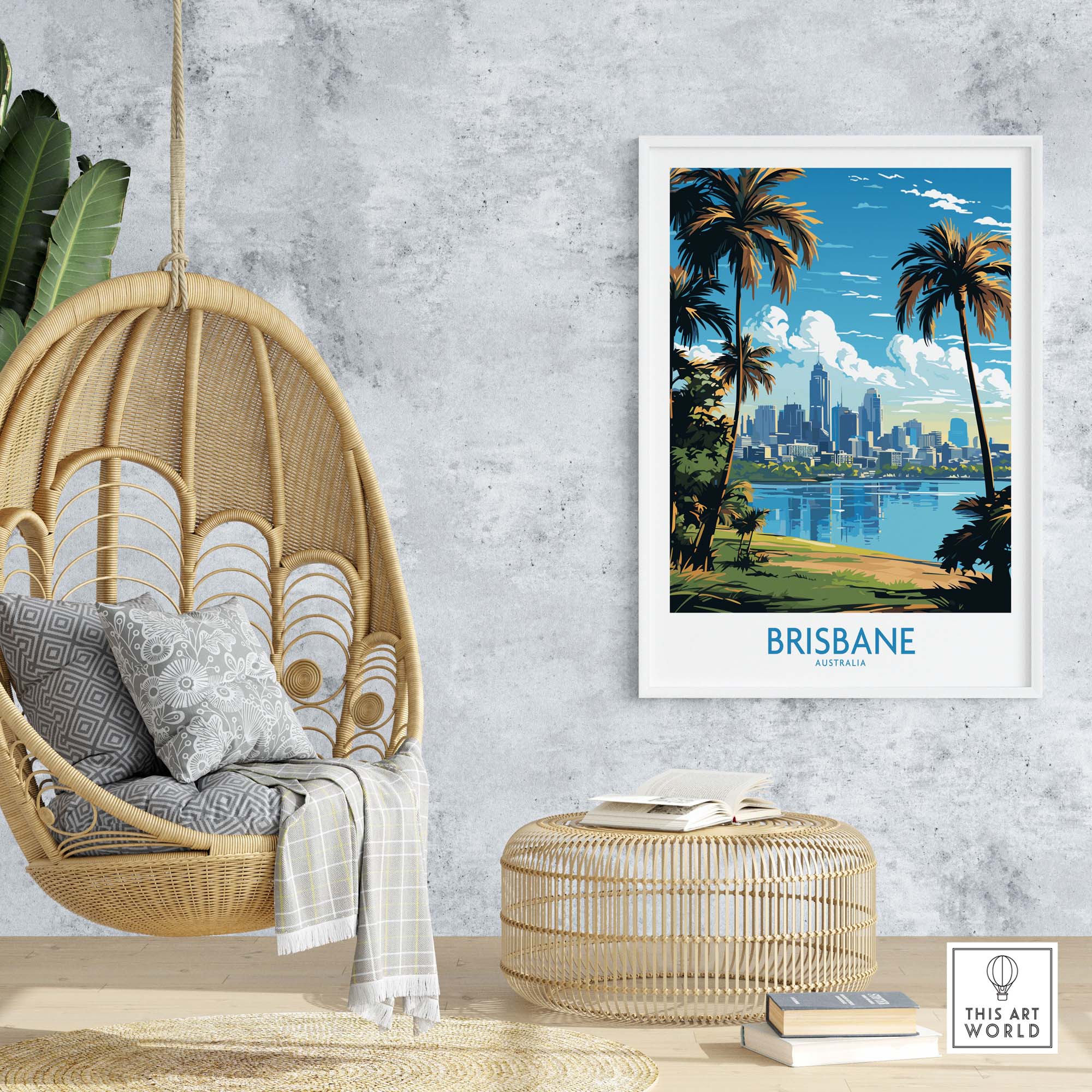 Brisbane Travel Poster
