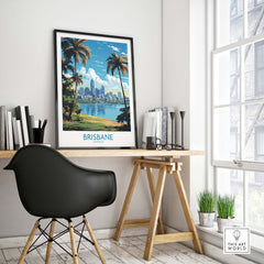 Brisbane Travel Poster