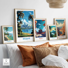 Brisbane Travel Poster