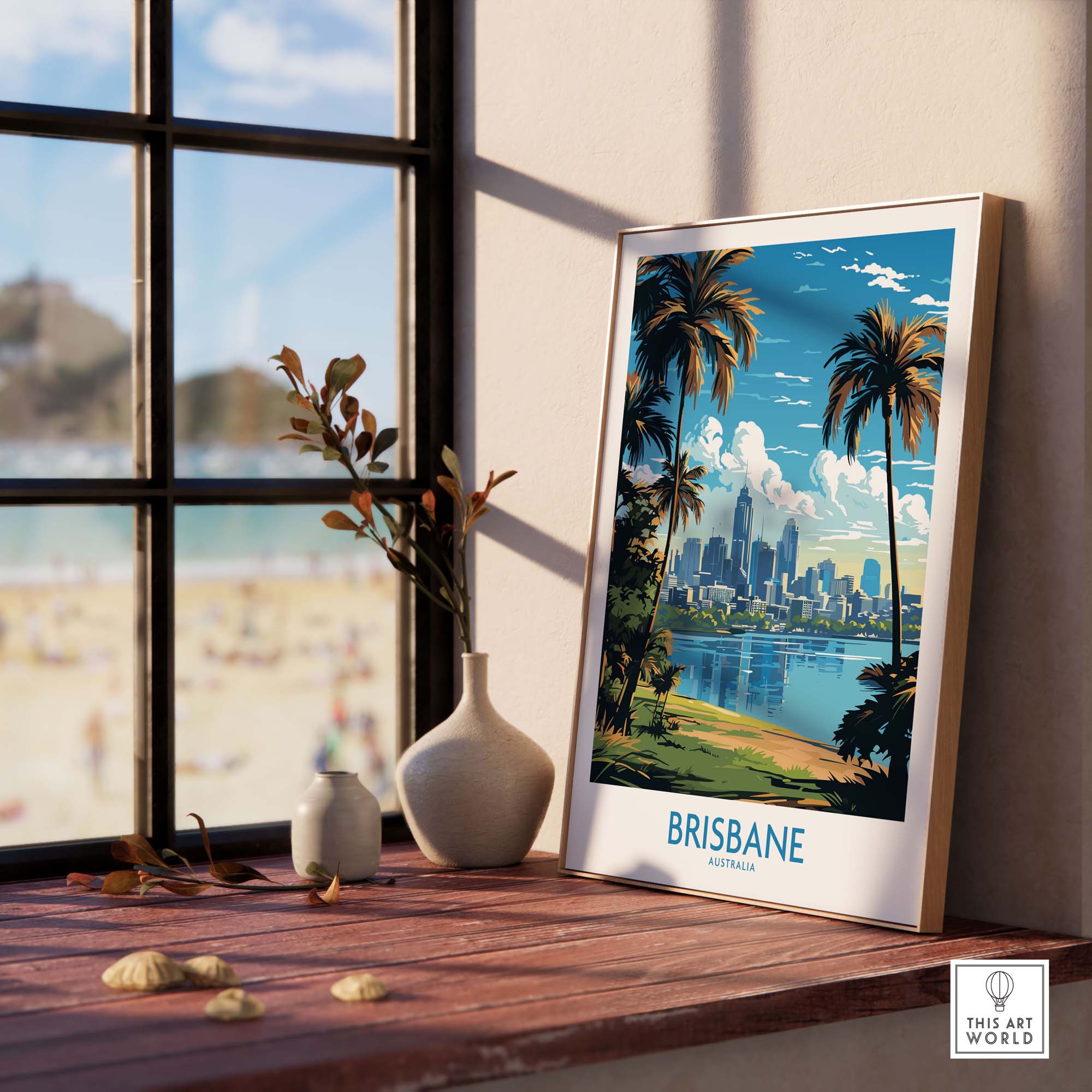Brisbane Travel Poster