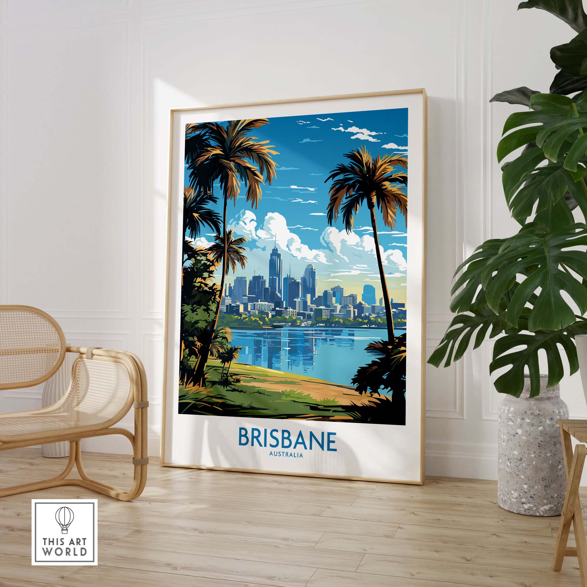 Brisbane Travel Poster