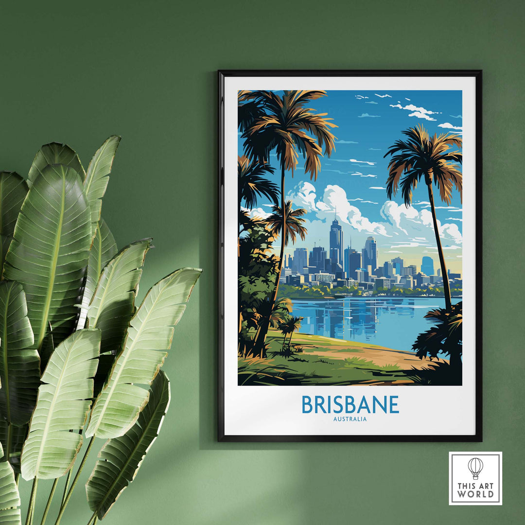 Brisbane Travel Poster