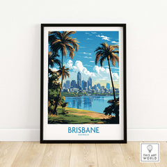 Brisbane Travel Poster