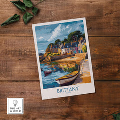Brittany Wall Art Print showcasing vibrant landscapes of France's Brittany region with charming coastal scenery.