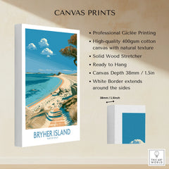 Bryher Isles of Scilly Bay Wall Art — canvas print stretched cotton canvas details