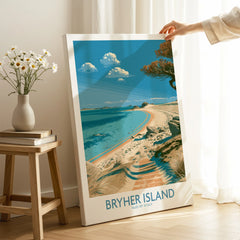 Bryher Isles of Scilly Bay Wall Art — canvas print mirror edge hand holding room setting