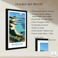 Bryher Isles of Scilly Shore Wall Art — framed print details measurements quality details