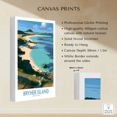 Bryher Isles of Scilly Shore Wall Art — canvas print stretched cotton canvas details