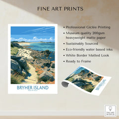 Bryher Isles of Scilly Boulder Beach Wall Art — fine art print unframed quality details