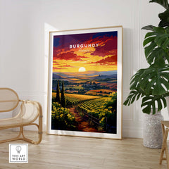 Burgundy France Print