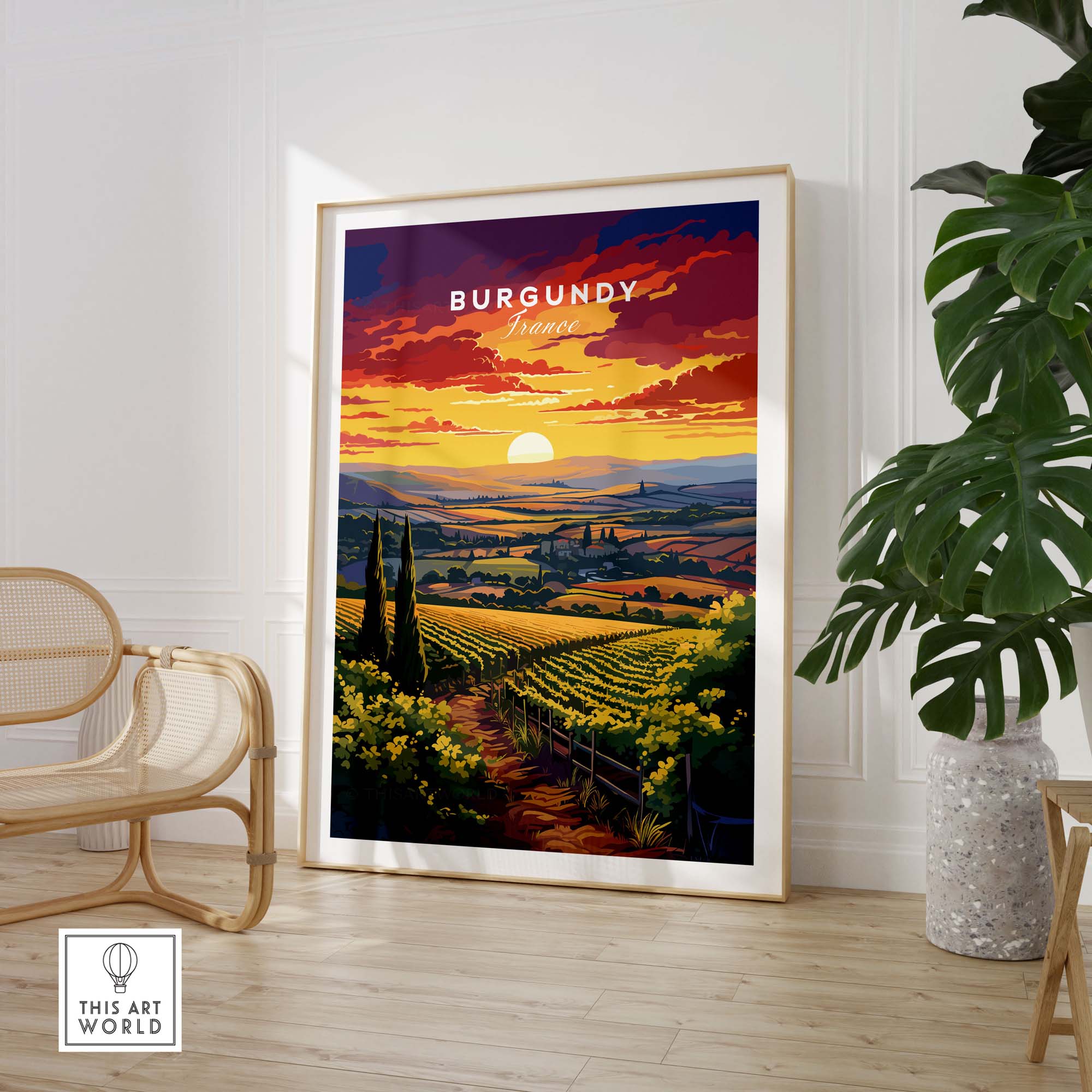 Burgundy France Print