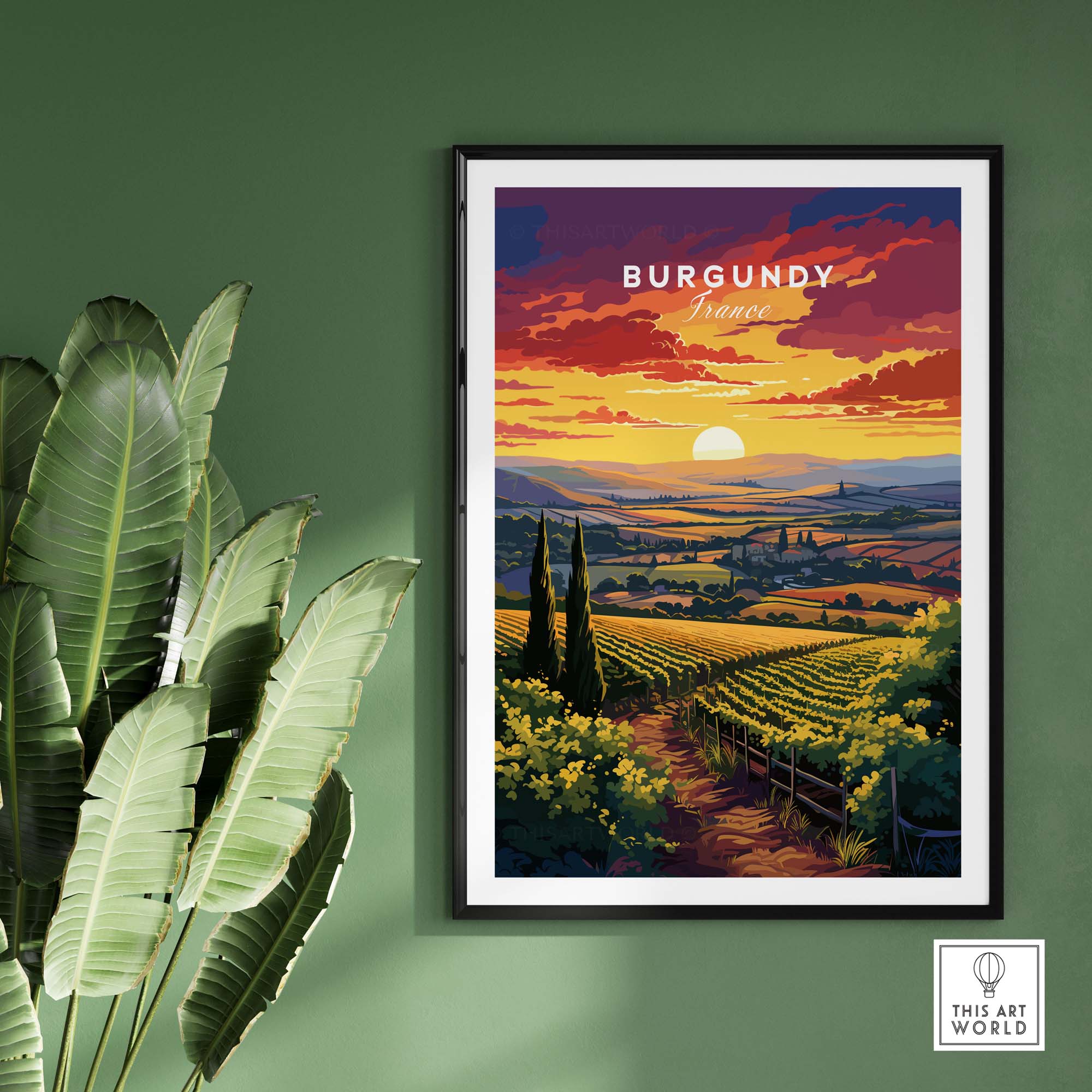 Burgundy France Print