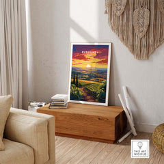 Burgundy France Print