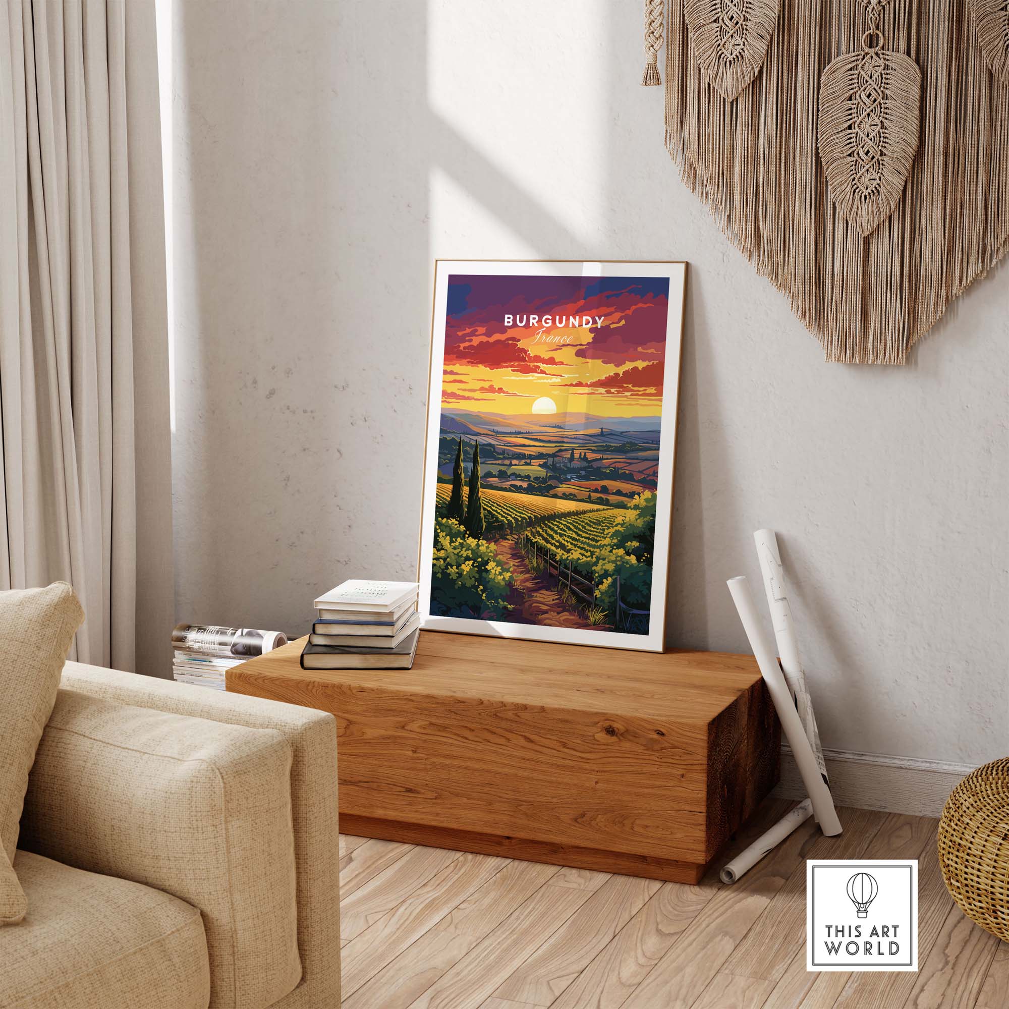 Burgundy France Print