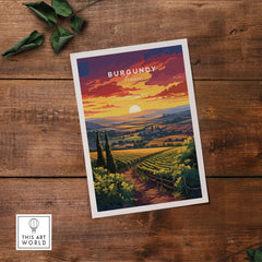 Burgundy France Print