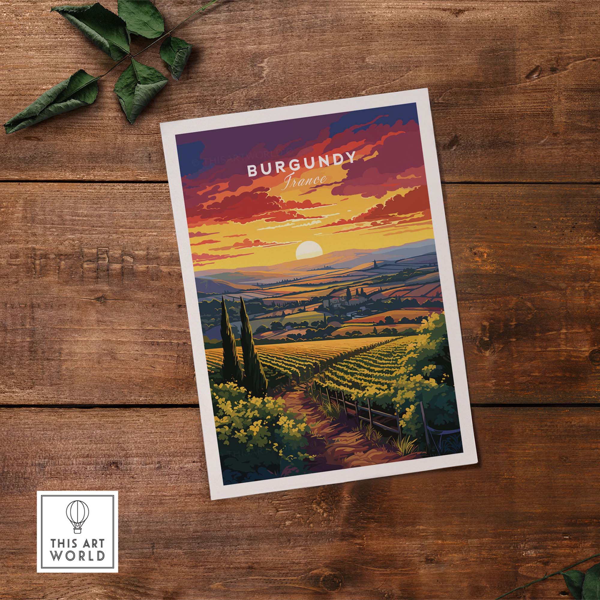 Burgundy France Print